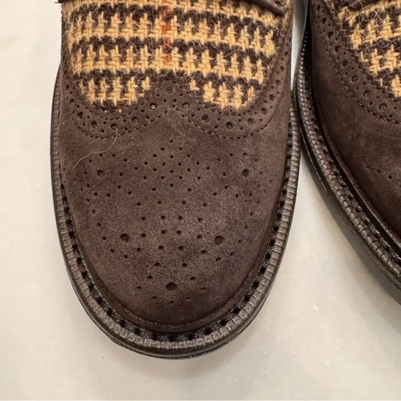 Ralph Lauren Asher Wool & Suede Wingtip Oxford Shoes Unisex Men 6 Womens 7.5 NEW - Picture 4 of 7